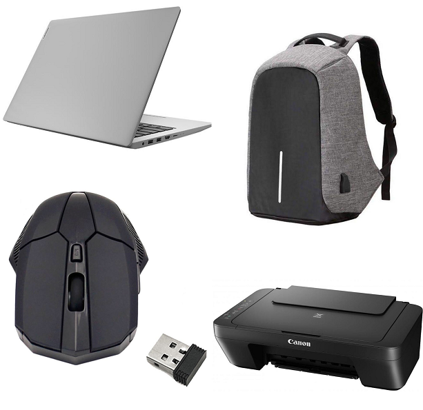 Lenovo N4020 Idea Pad + 3 in 1 Canon Printer + 15.6 Backpack + Wireless Mouse 2.4Ghz